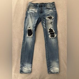 Amiri Washed Patched Men Jeans Size 34